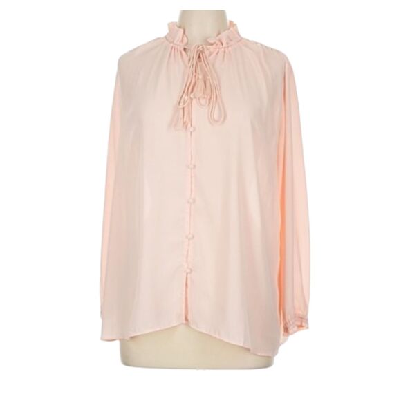 Maje Pink Rose E18ciana Blouse Size 3 / Large - Picture 2 of 9